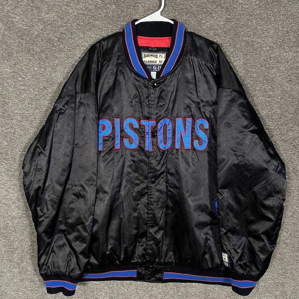 Detroit Pistons Jacket Mens 2XL Black NBA Basketball G-III Hardwood Classics